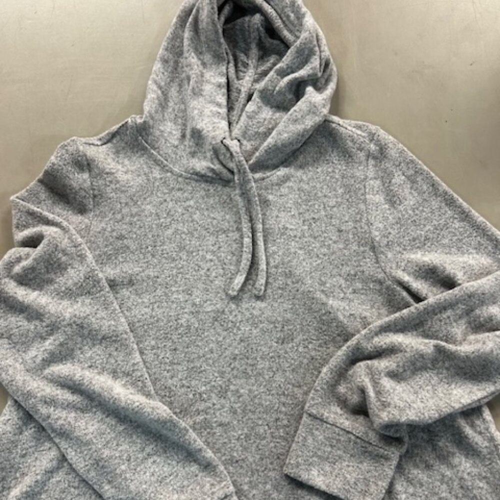 heather gray crop hoodie